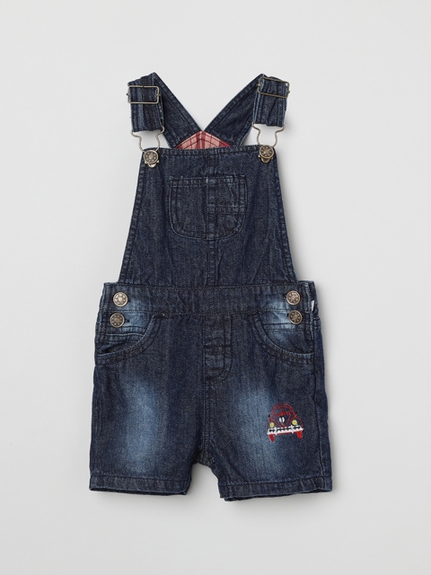 

max Girls Blue Solid Jumper Dress