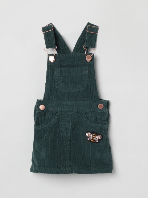 

max Girls Green Solid Jumper Dress
