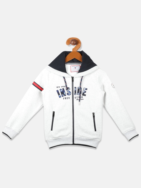 

Monte Carlo Boys White Printed Hooded Sweatshirt
