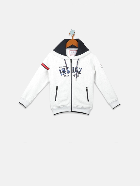 

Monte Carlo Boys White Printed Hooded Sweatshirt