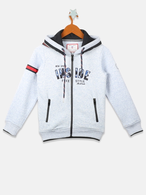 

Monte Carlo Boys Blue & Black Printed Hooded Sweatshirt