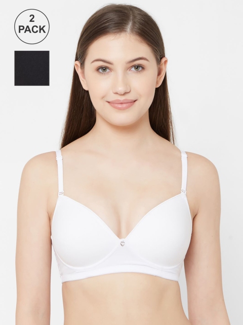 

Juliet Pack Of 2 Solid Non-Wired Lightly Padded Everyday Bras, Black