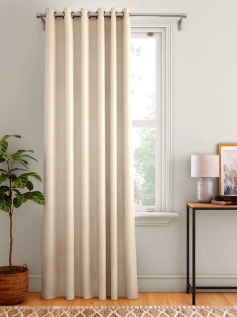 

Aura Cream-Coloured Jacquard Weaved Single Long Door Curtain