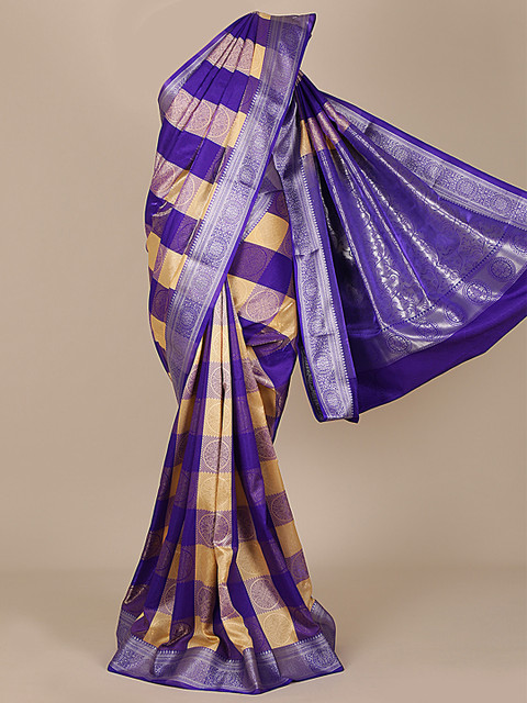 

Pothys Blue Woven Design Art Silk Saree