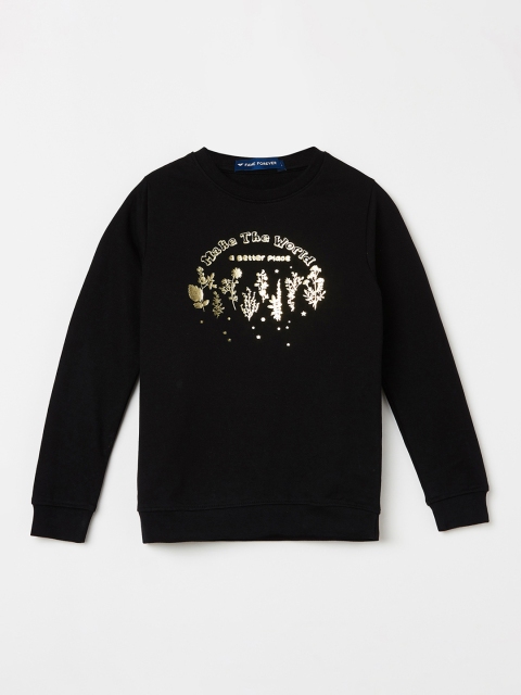 

Fame Forever by Lifestyle Girls Black Printed Sweatshirt