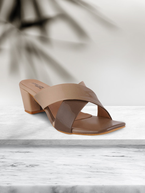 

SCENTRA Women Nude-Coloured Solid Block Heels
