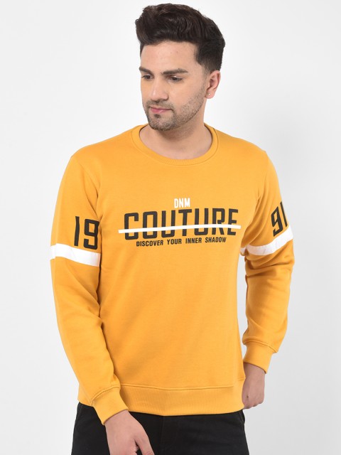 

COBB Men Mustard Printed Sweatshirt