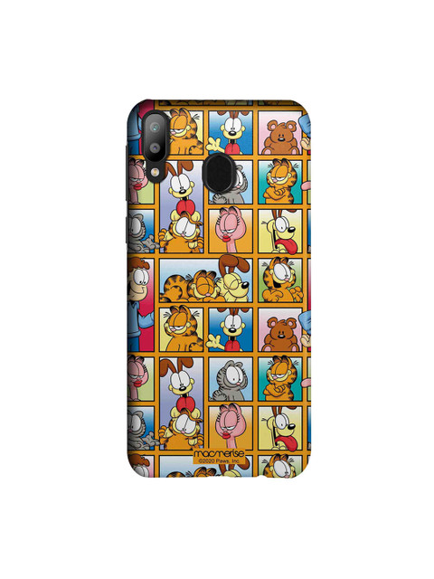 

macmerise Multicoloured Garfield Collage Samsung M20 Back Cover, Multi