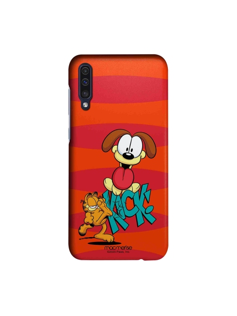 

macmerise Orange & Pink Kick to Odie Garfield Samsung A50s Back Cover
