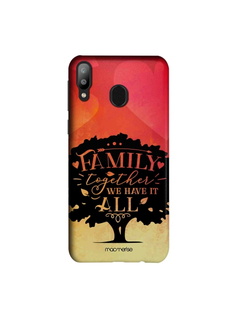 

macmerise Red & Black Illustrations Family Is All Samsung M20 Back Cover