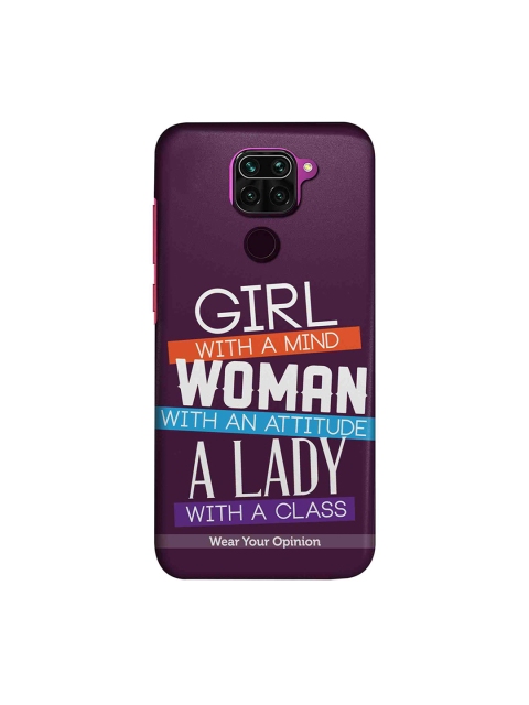 

macmerise Unisex Purple Girl Woman Lady Xiaomi Redmi Note 9 Back Cover Wear Your Opinion