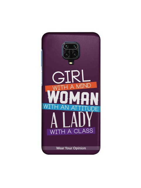 

macmerise Multicolored Girl Woman Lady Xiaomi Redmi Note 9 Pro Back Cover, Multi