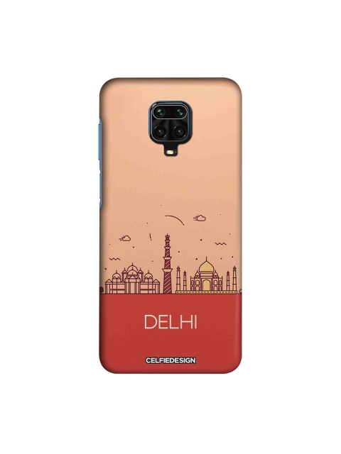 

macmerise Unisex Red Signature Delhi Skyline Xiaomi Redmi Note 9 Pro Back Cover