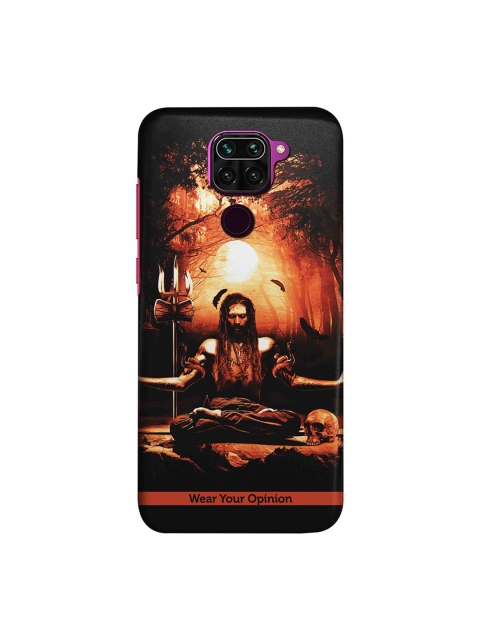 

macmerise Black & Orange Wear Your Opinion Meditation Aghori Xiaomi Redmi Note 9 Back Cover