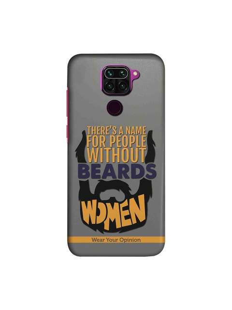 

macmerise Grey Men With Beard Xiaomi Redmi Note 9 Back Cover