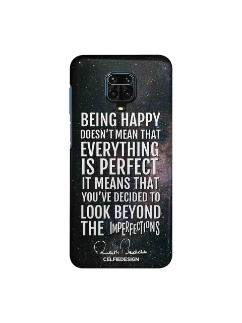 

macmerise Black Being Happy AB Quotes Xiaomi Redmi Note 9 Pro Back Cover