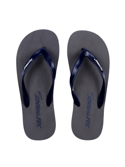

Solethreads Men Grey Solid Thong Flip-Flops
