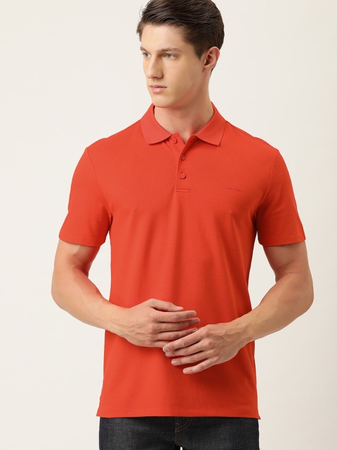 

Calvin Klein Jeans Men Red Solid Polo Collar T-shirt