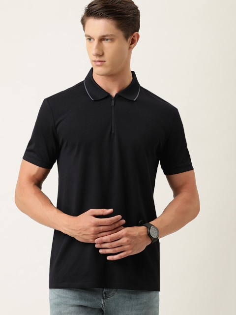 

Calvin Klein Jeans Men Black Solid Polo Collar T-shirt