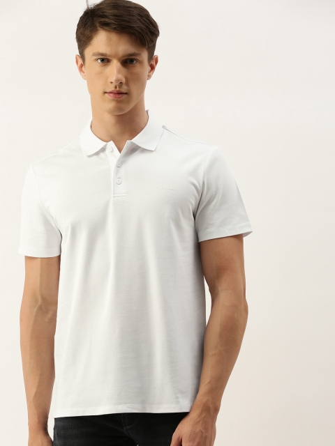 

Calvin Klein Jeans Men White Solid Polo Collar T-shirt