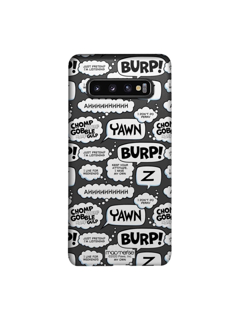 

macmerise Grey & White Moods of Garfield Samsung Galaxy S10 Back Cover