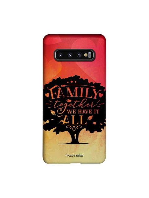 

macmerise Red & Black Macmerise Illustrations Family Is All Samsung Galaxy S10 Back case