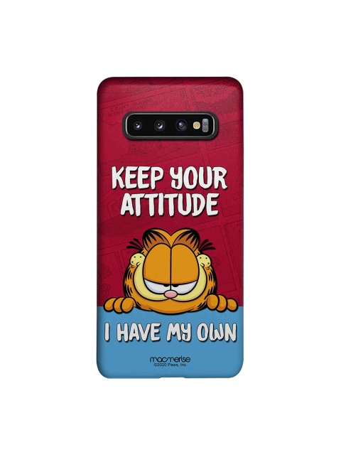 

macmerise Unisex Pink & Blue Attitude Garfield Samsung S10 Back Cover