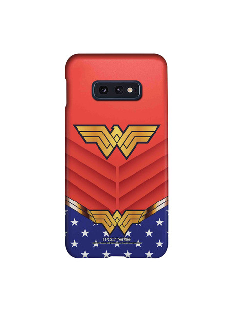 

macmerise Unisex Orange & Blue Suit up Wonder Woman Samsung S10E DC Comics Back Cover, Red