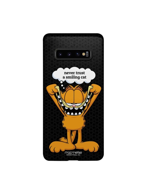 

macmerise Black Smiling Garfield Samsung S10 Plus Back Cover