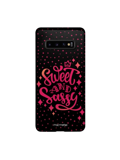 

macmerise Black & Pink Sweet And Sassy Samsung Galaxy S10 Plus Macmerise Illustrations Back Case