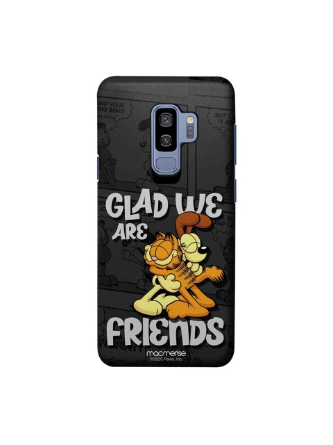 

macmerise Black & Mustard Yellow Friendly Cat Dog Garfield Samsung S9 Plus Back Cover