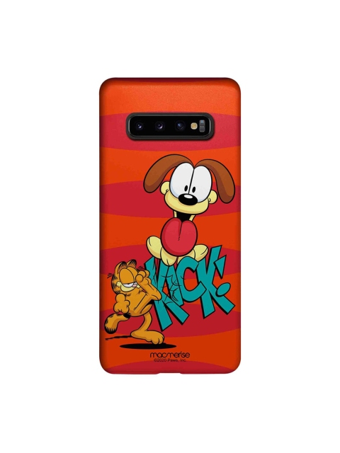 

macmerise Orange & Pink Kick to Odie Garfield Samsung Galaxy S10 Plus Back Cover