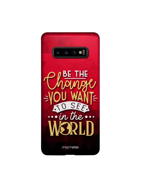 

macmerise Red Be The Change Samsung S10 Plus Macmerise Illustrations Back Cover