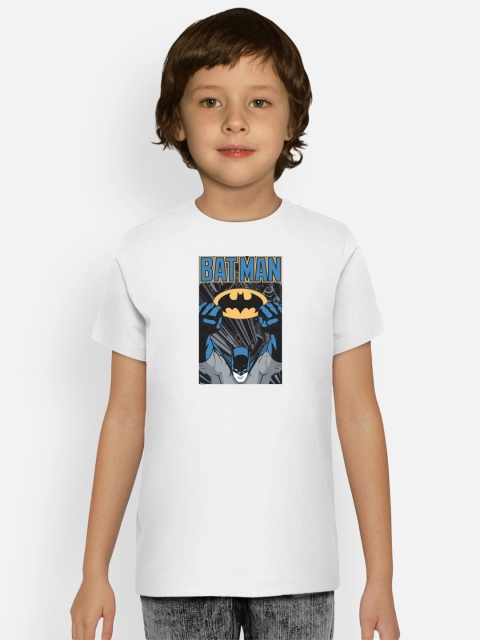 

Kids Ville Batman Printed White tshirt for Boys