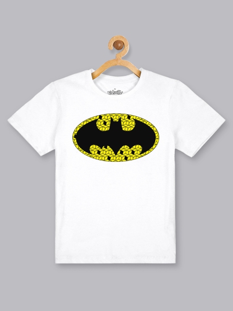 

Kids Ville Batman Printed White tshirt for Boys