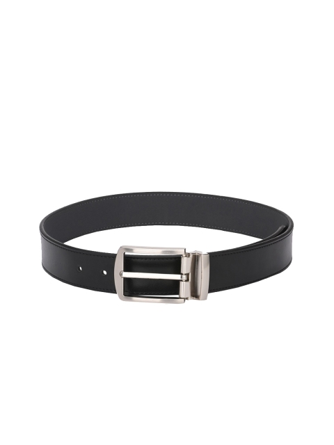 

Calvadoss Men Black & Silver-Toned Solid Belt