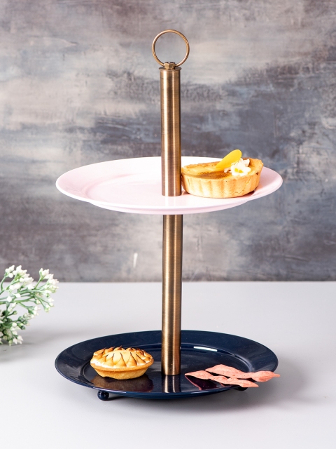 

nestroots Navy Blue & Blue 2 Tier Cake Dessert Stand