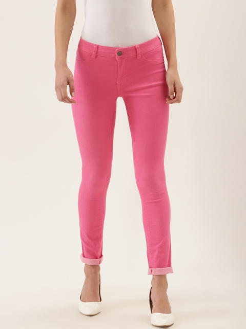 

Malachi Women Pink Skinny Fit High-Rise Clean Look Stretchable Jeans