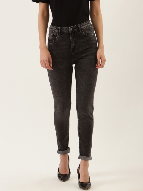 

Malachi Women Charcoal Grey Skinny Fit High-Rise Clean Look Stretchable Jeans