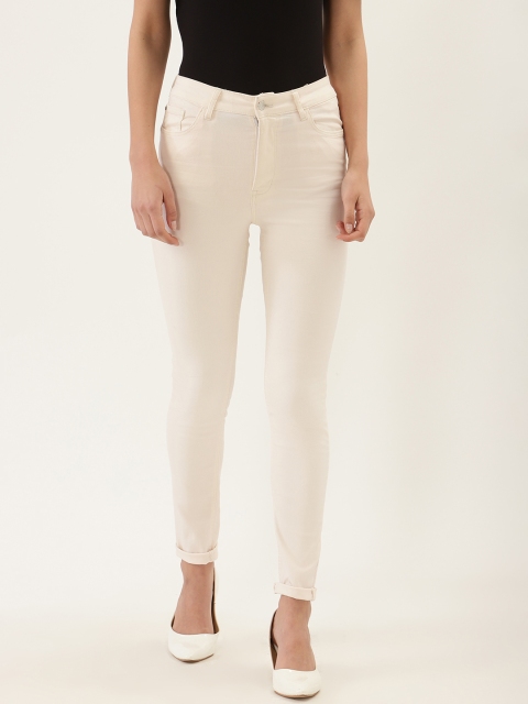 

Malachi Women Off-White Skinny Fit High-Rise Clean Look Stretchable Jeans