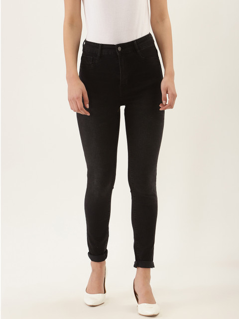 

Malachi Women Black Skinny Fit High-Rise Clean Look Stretchable Jeans