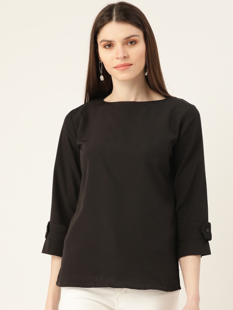 

VERONIQUE Women Black Solid Top