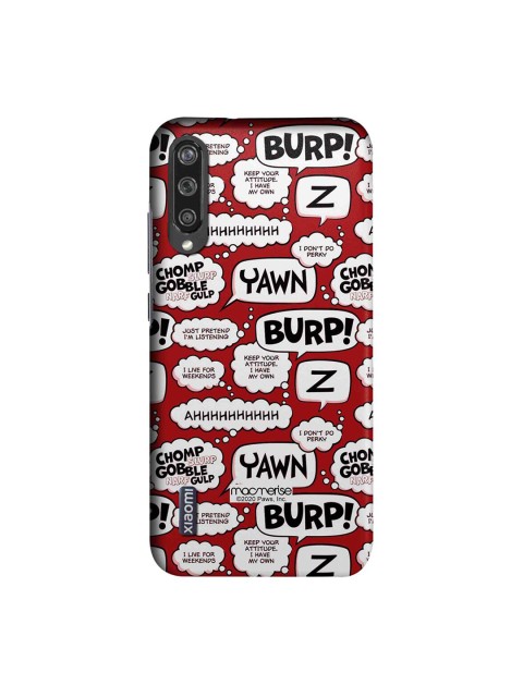 

macmerise Red & White Cartoon Characters Moods of Garfield Red Xiaomi Mi A3 Back Case