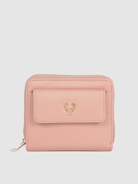 

Allen Solly Women Pink Solid Two Fold Wallet