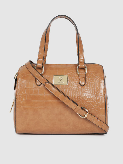 

Allen Solly Tan Brown Textured Handheld Bag