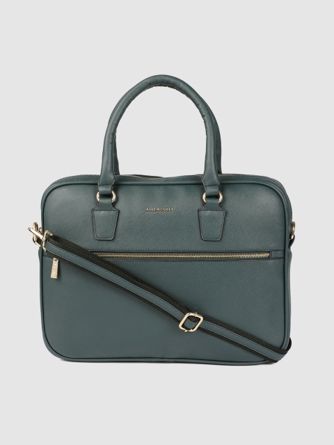 

Allen Solly Women Teal Green Solid Laptop Bag