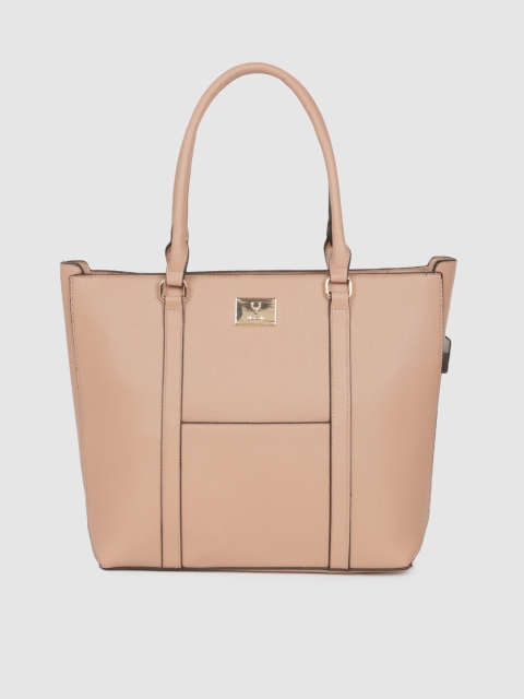 

Allen Solly Beige Solid Handheld Bag