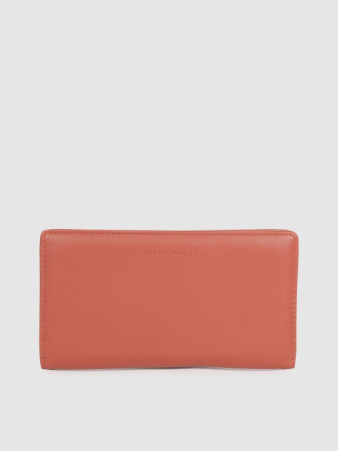 

Allen Solly Women Rust-Coloured Solid Two Fold Wallet