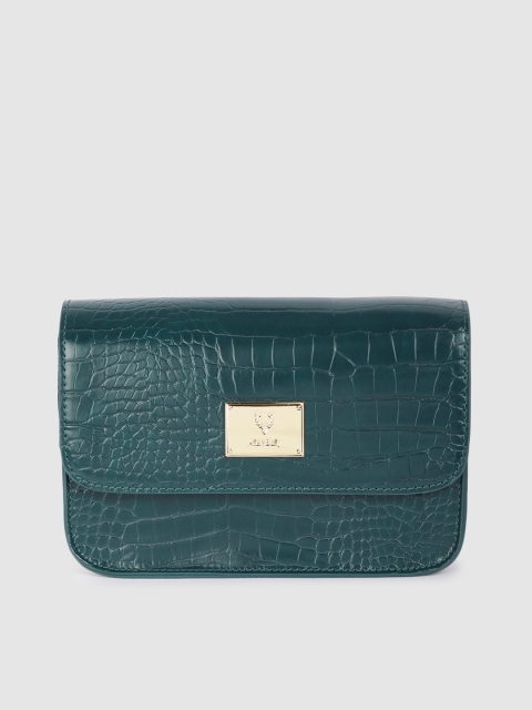 

Allen Solly Teal Blue Animal Textured Sling Bag
