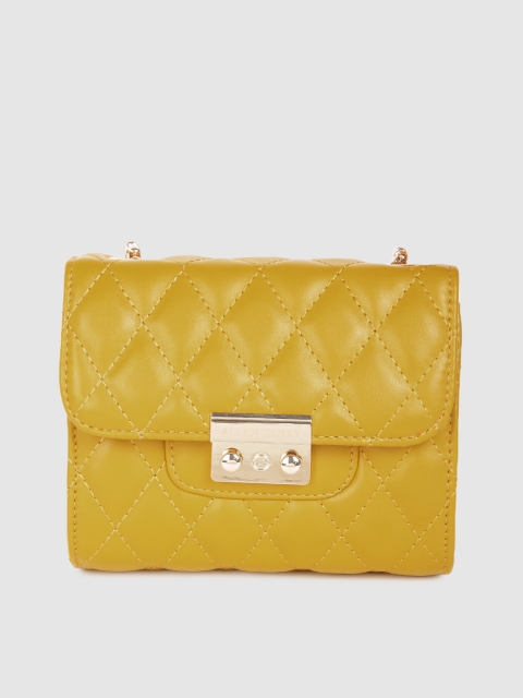 

Allen Solly Yellow Quilted Sling Bag